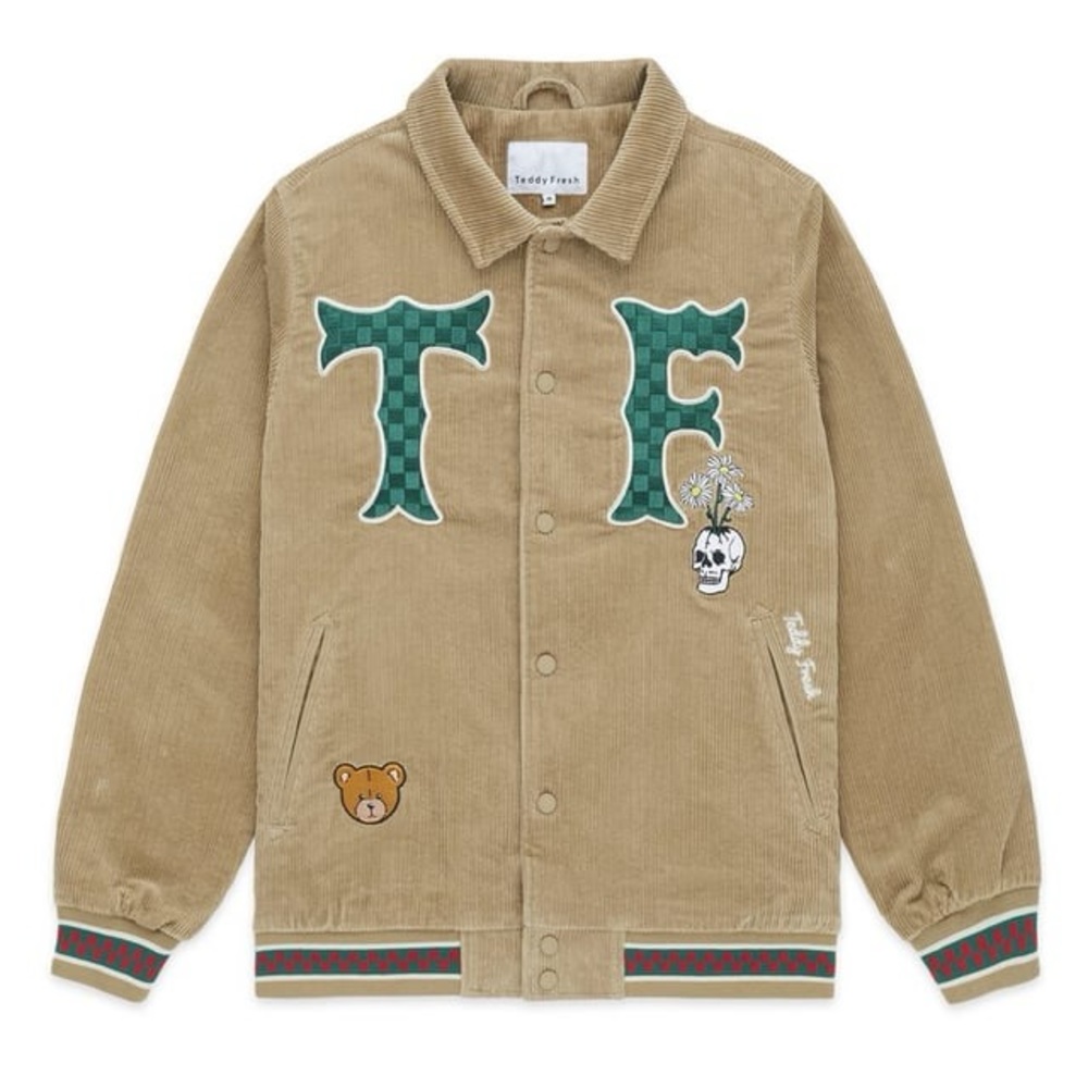 Teddy Fresh Corduroy Baseball Jacket (NWT)
